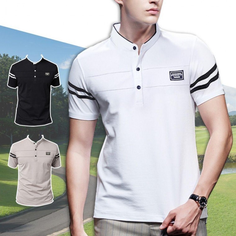 เสื้อโปโลคอปกแขนสั้นสำหรับกอล์ฟสำหรับผู้ชาย