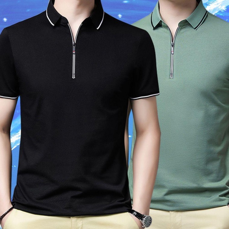 เสื้อโปโลคอปกแขนสั้นสำหรับกอล์ฟสำหรับผู้ชาย