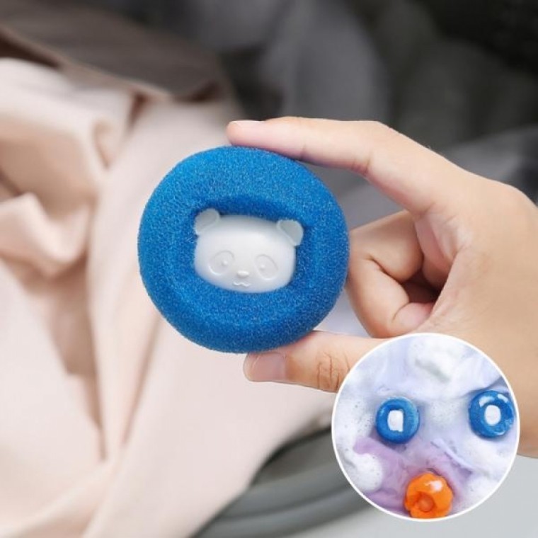 ลูกบอลซักผ้าฟองน้ำสำหรับเครื่องซักผ้า กำจัดขนสุนัข ขนแมว 10 ชิ้น