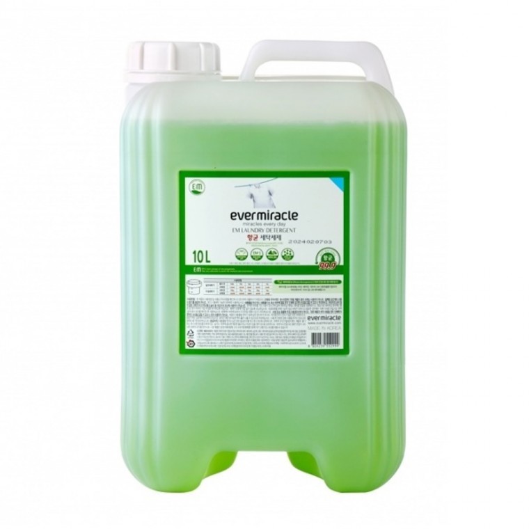 Ever Miracle EM น้ำยาซักผ้าสูตรธรรมชาติ 10L สำหรับซักผ้าทั่วไป ชุดชั้นใน ทารก และเด็กอ่อน