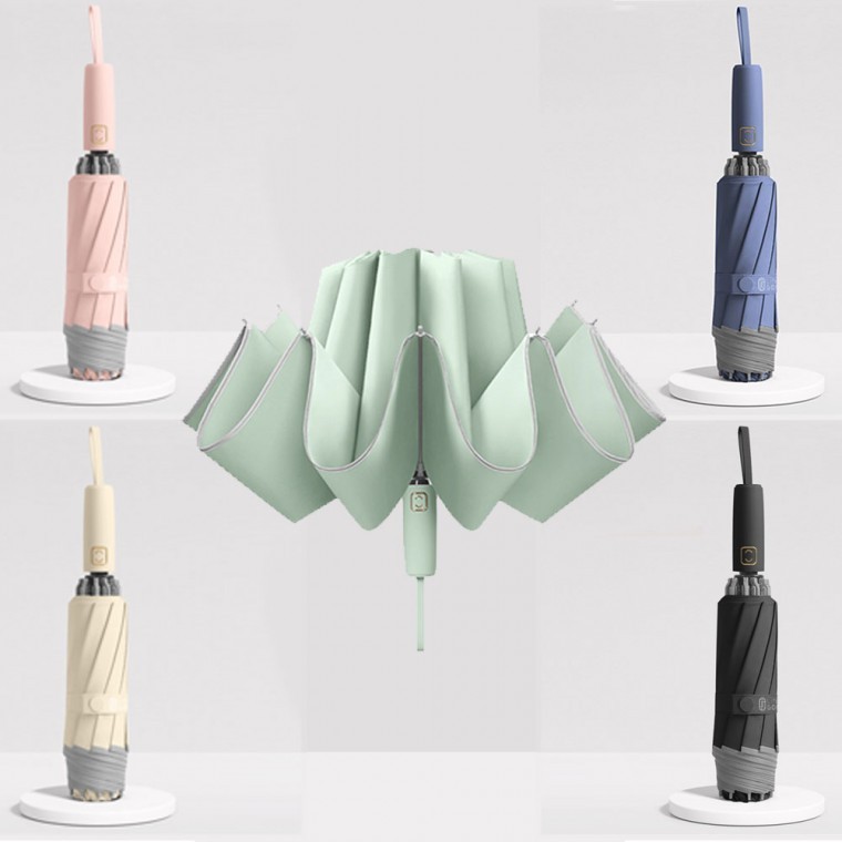 หมดกังวลเรื่องร่มเปียก! ร่มกลับด้านที่จะพับกลับด้านเพื่อไม่ให้น้ำหยด