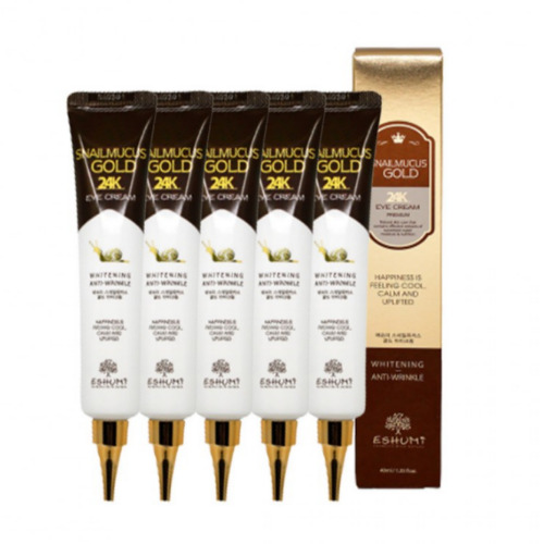 ดูแลรอบดวงตาที่ดูอ่อนเยาว์ลงทุกวันด้วยอายครีมทองคำหอยทาก 40ml 5 ชิ้น