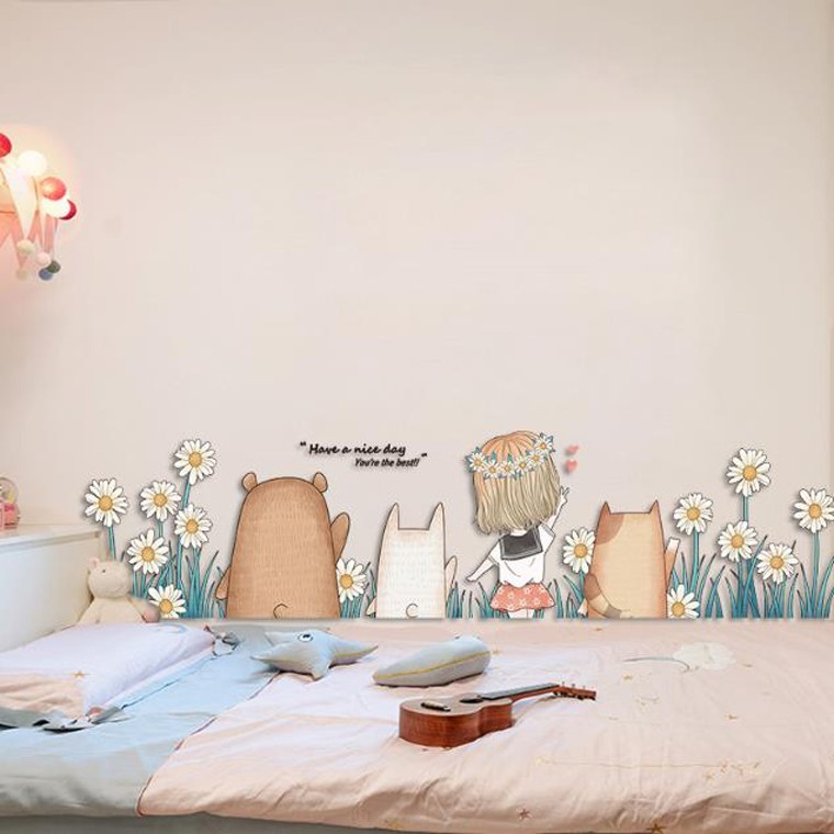 สติ๊กเกอร์ติดผนัง/วอลล์เปเปอร์ตกแต่ง ห้องนั่งเล่น ห้องเด็ก (Wall Sticker Decor)