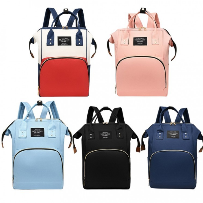 กระเป๋าเป้คุณแม่ กระเป๋าใส่ผ้าอ้อม ผ้า Oxford เก็บอุณหภูมิ ขวดนม และของใช้เด็กอ่อน