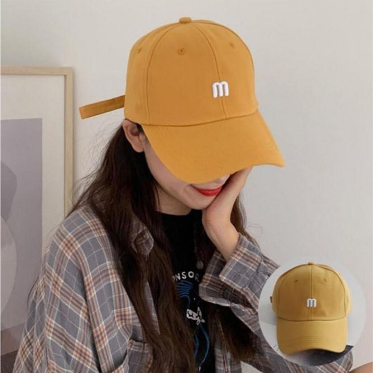 1+1+1 หมวกแก๊ปเบสบอลขนาดใหญ่ไม่มีลาย M สำหรับดารา ชาย หญิง คู่รัก