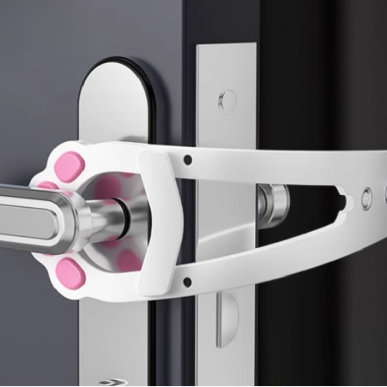 1+1 ตัวล็อคประตูสำหรับป้องกันแมวหนี ตัวล็อคประตูแบบยึดสำหรับสัตว์เลี้ยง