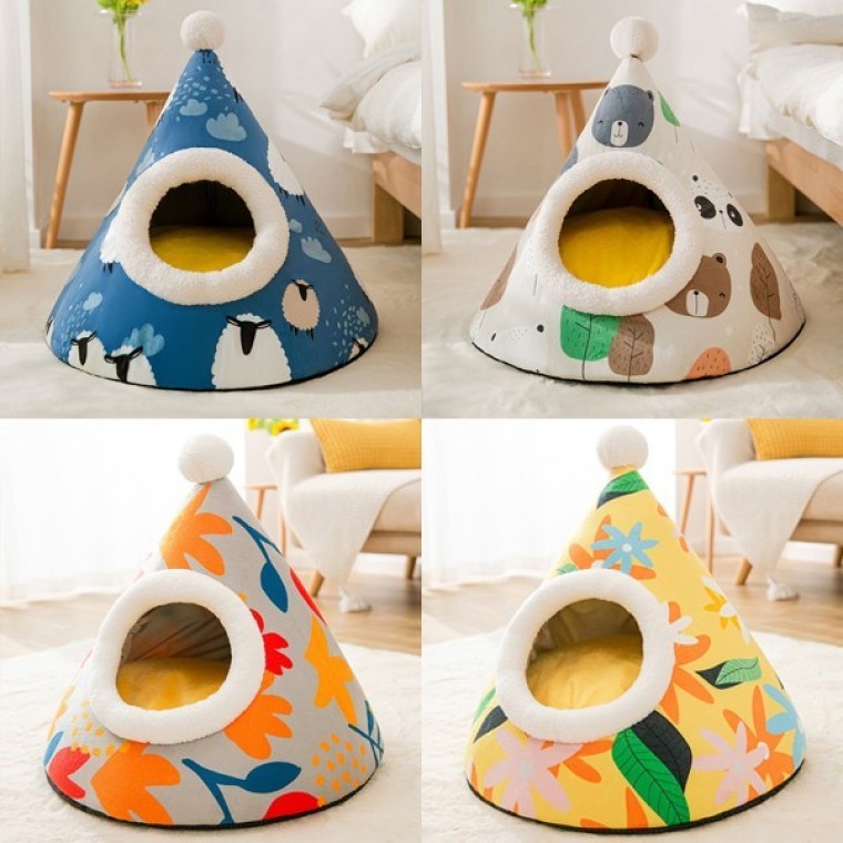 บ้านแมว ที่นอนแมว ที่นอนสุนัข บ้านสุนัข ทรงกรวย