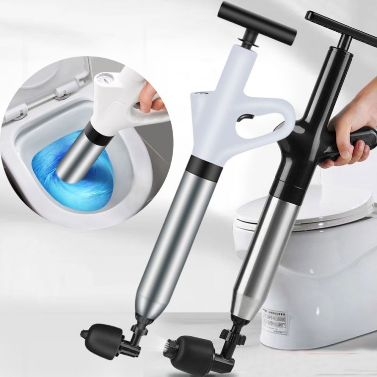 ที่ปั๊มชักโครกสแตนเลสแรงดันสูงแบบปืน ปั๊มในตัว