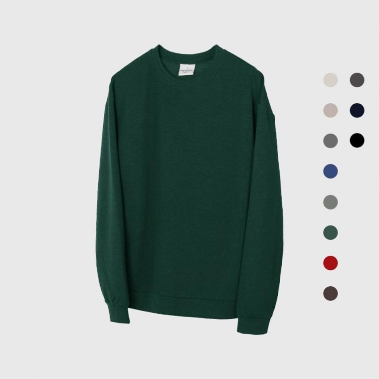 1+1 เสื้อสเวตเตอร์ถักบุรุษแขนยาวคอกลมสำหรับฤดูใบไม้ร่วง