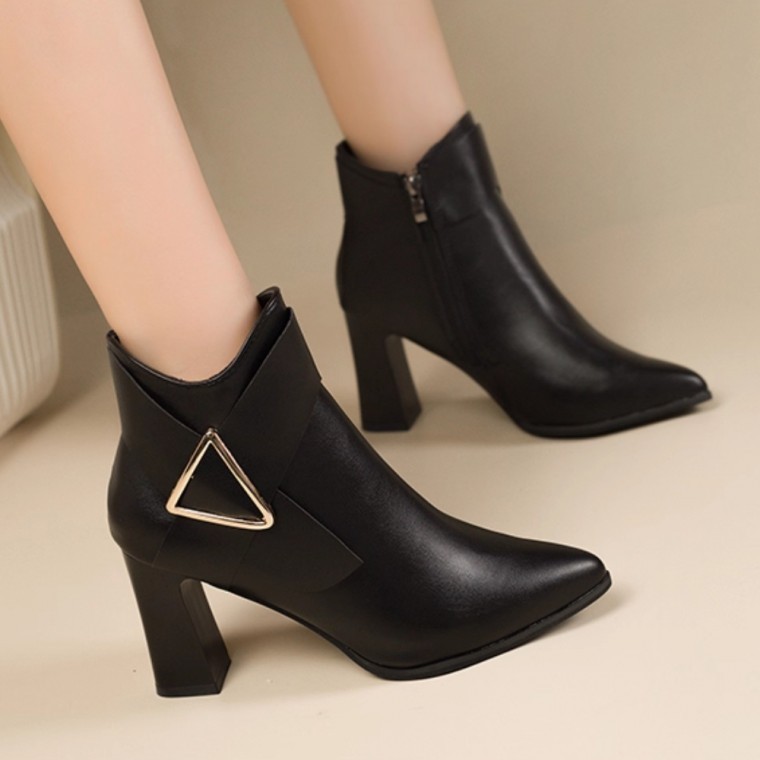 รองเท้าส้นสูงหญิง ทันสมัย สไตล์แนวด้านข้าง สูง