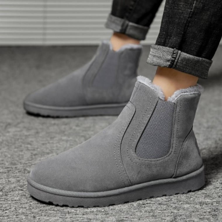 1 แถม 1 รองเท้าบูทเชลซีผู้ชายบุขน กันหนาว